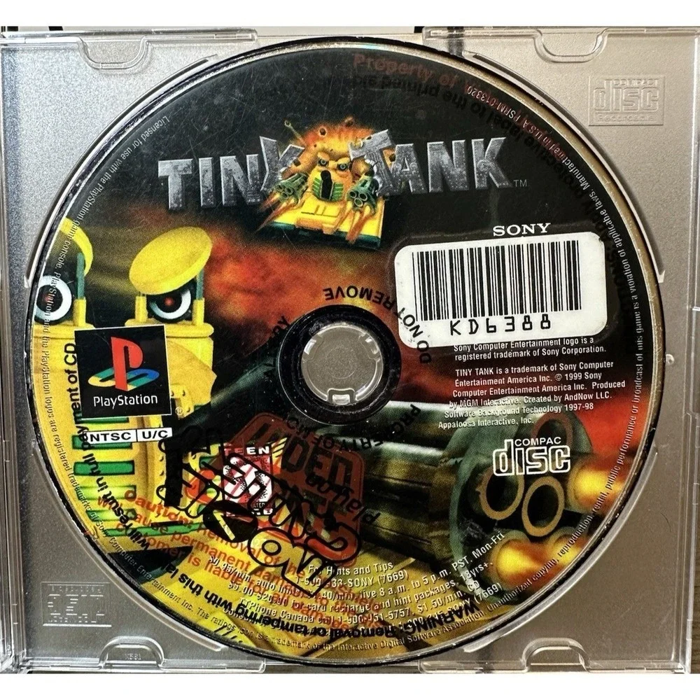 PS1 Games - Slamscape CIB, Grudge Warriors CIB, Tink Tank (Disc Only)
